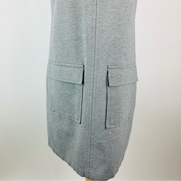 Banana Republic Gray Ponte Front Pocket Dress Medium - Picture 3 of 13